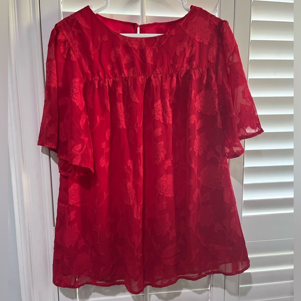 Red blouse